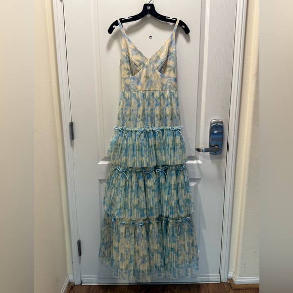 Hutch Dresses & Skirts - Hutch Watercolor Vining Daffodils Tulle  Dress Colors: Ivory/Sky Size 2 NWT